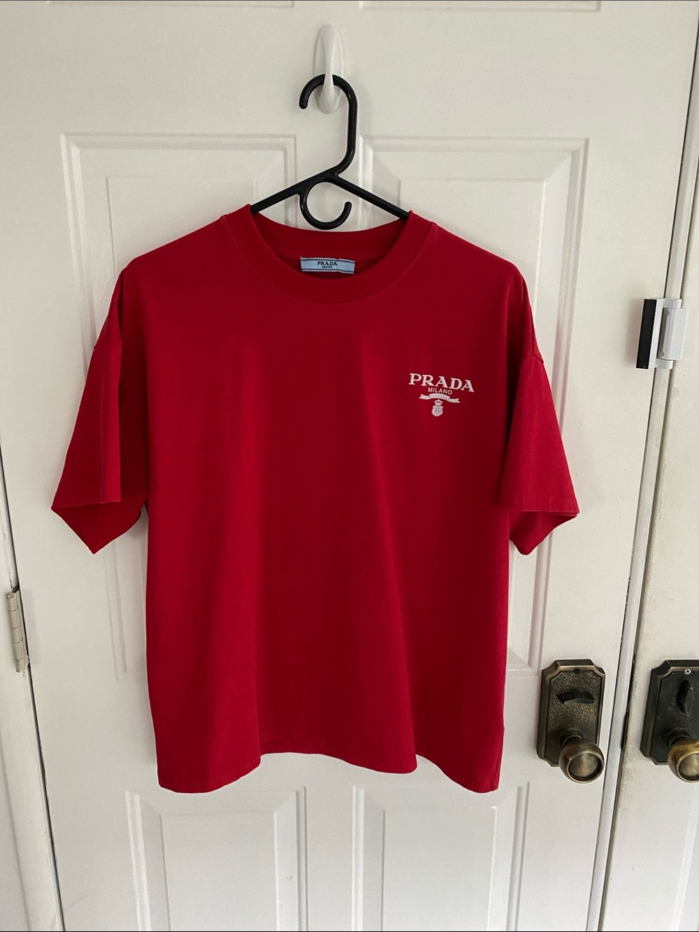 Prada Intarsia Logo Cotton Tee